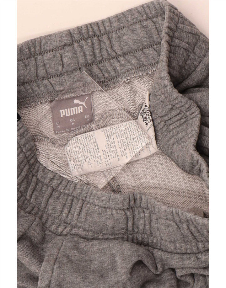 Pantaloncini sportivi da uomo Puma in cotone screziato grigio medio