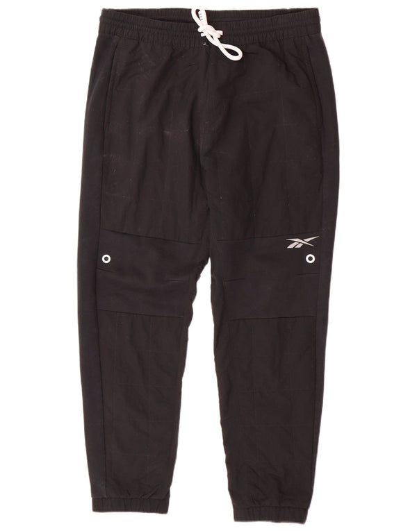 Pantaloni casual da jogging da uomo Reebok grandi W34 L28 in cotone a quadri neri