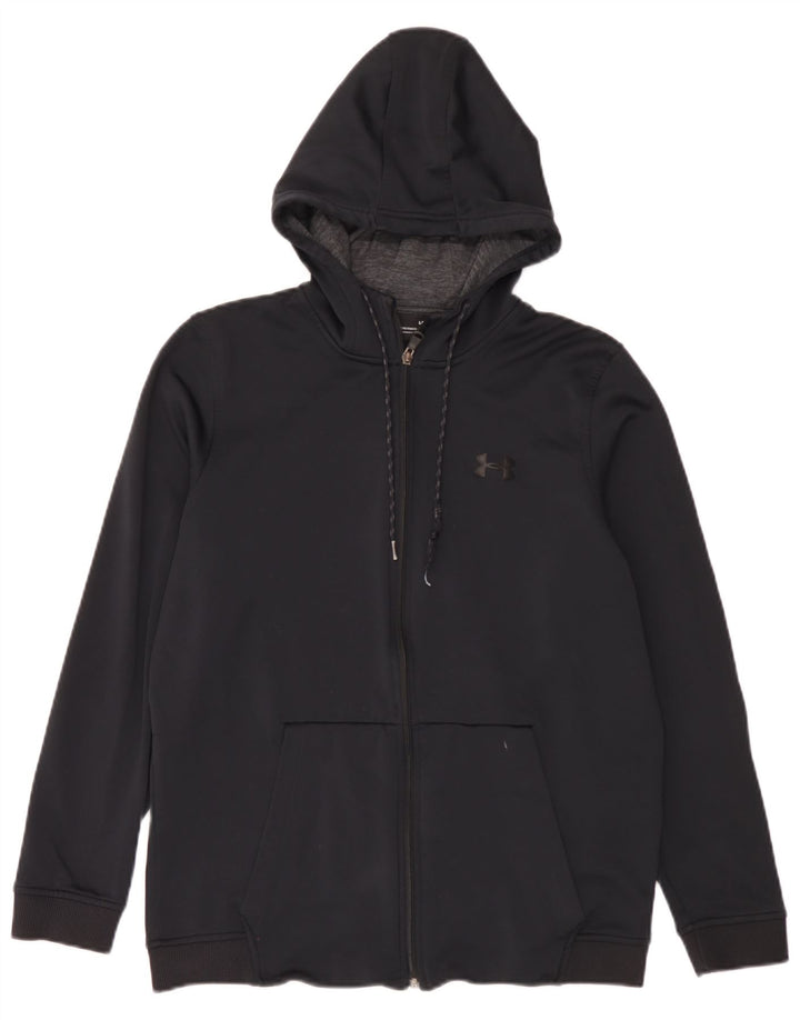 Felpa con cappuccio e zip da uomo Under Armour grande nera