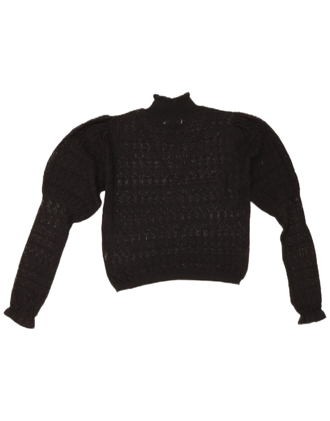 Maglione da donna Zara con collo dolcevita trasparente UK 12 medio nero