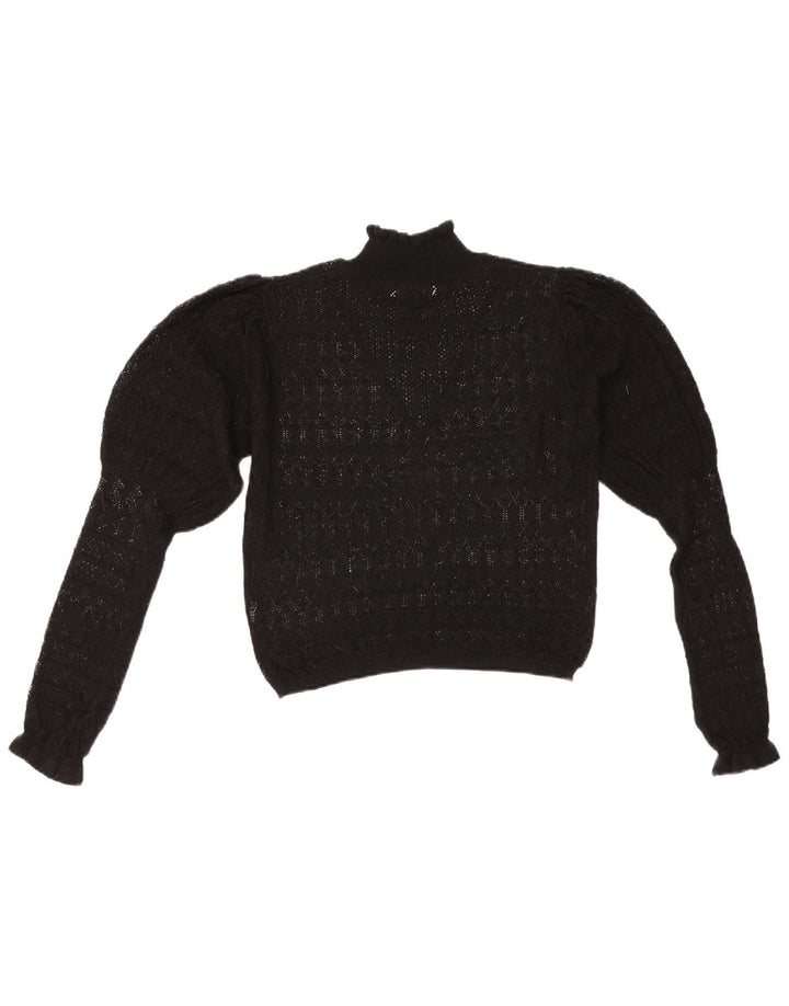 Maglione da donna Zara con collo dolcevita trasparente UK 12 medio nero