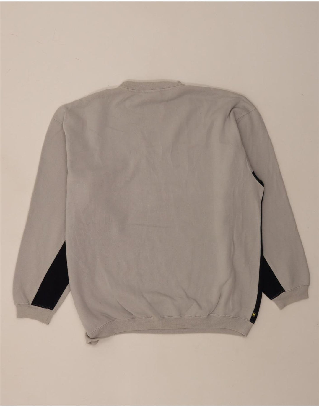 Felpa grafica da uomo Reebok Jumper XL in cotone color block grigio
