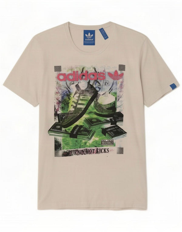 Adidas T-shirt grafica da uomo Top Small Bianco