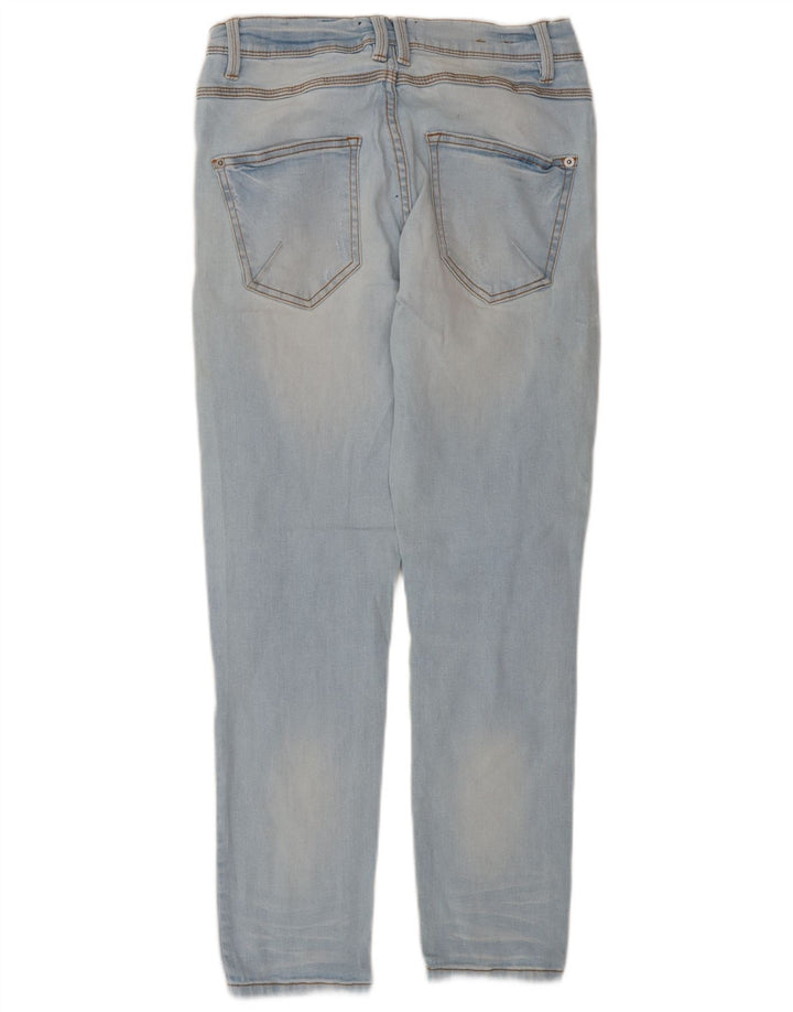 Jeans slim invecchiati da uomo Zara EU 38 Small W30 L27 cotone blu