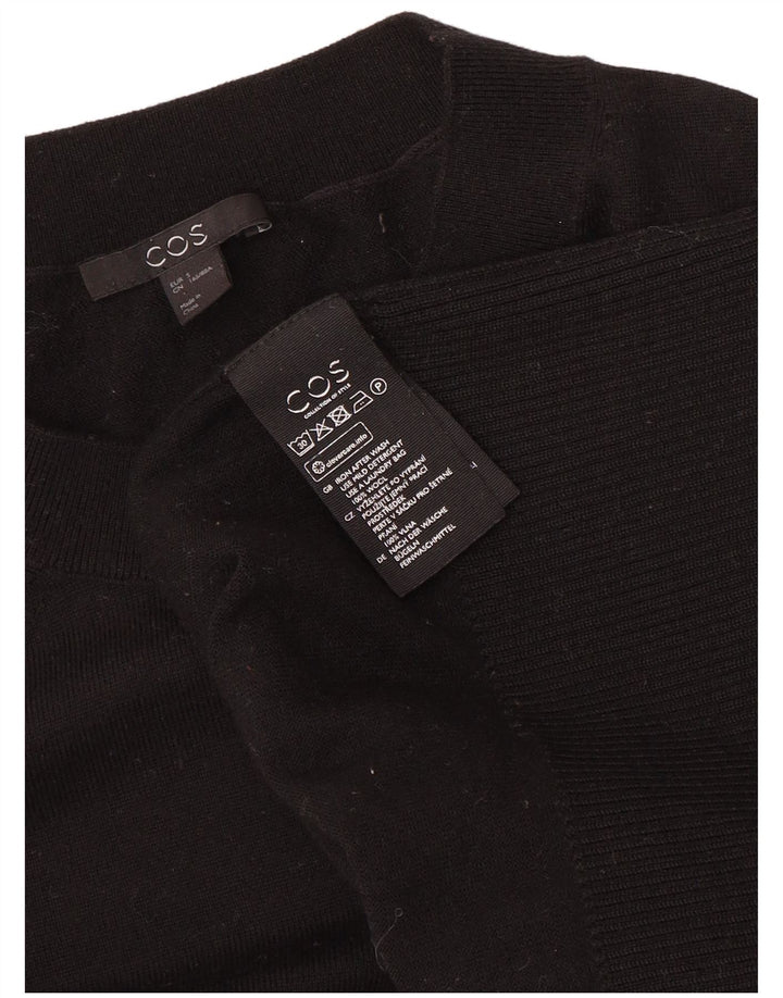 Maglione maglione girocollo oversize da donna Cos UK 10 piccolo in lana nera