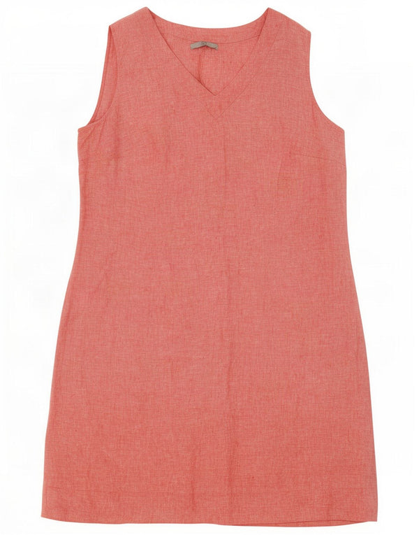 Tu Abbigliamento Donna Abito a trapezio senza maniche UK 20 2XL Lino rosa