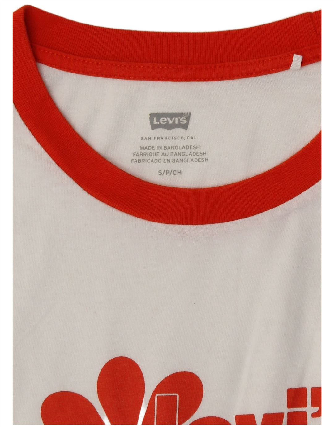 T-shirt grafica da donna Levi's Top UK 10 piccola bianca
