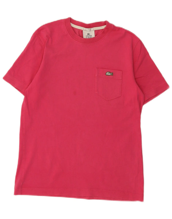 T-shirt da donna Lacoste UK 4 XS rosa cotone