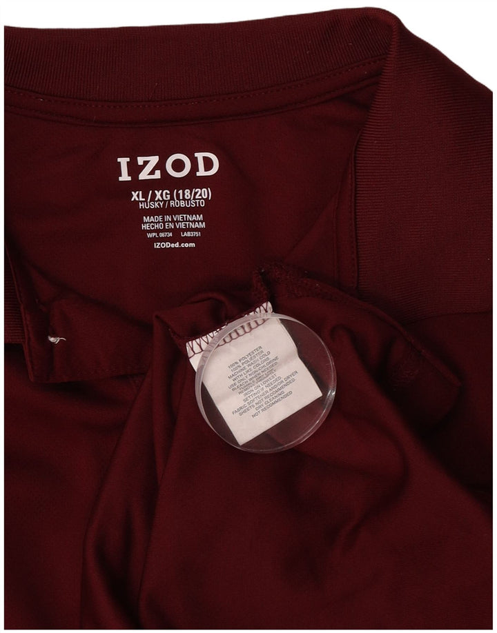 Polo Izod da bambino 15-16 anni XL Bordeaux in poliestere