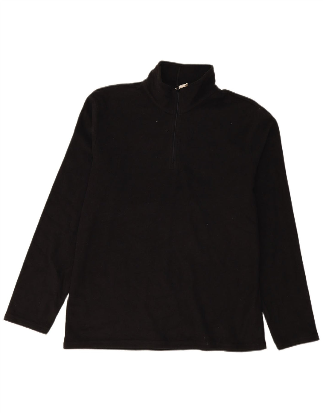Mountain Warehouse Maglione in pile da uomo con collo e zip grande in poliestere nero