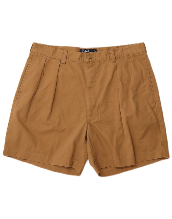 Pantaloncini chino con pegging da uomo Polo Ralph Lauren W36 grandi in cotone beige