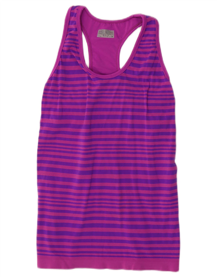 Canotta da donna Athleta UK 12 Nylon a righe viola medio