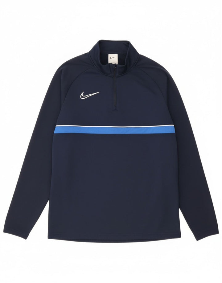 Tuta da ginnastica Nike Dri Fit da uomo, piccola, color block blu navy