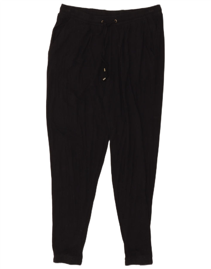 Pantaloni da tuta da donna Marks & Spencer UK 14 Large in viscosa nera