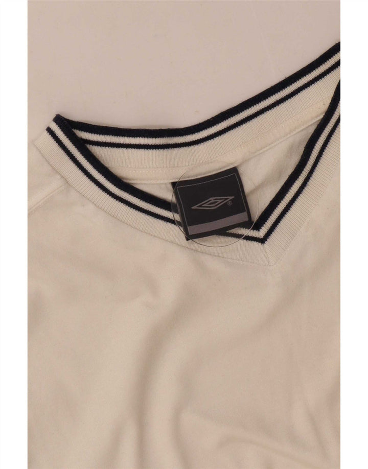 Canotta Umbro da uomo grande in poliestere bianco