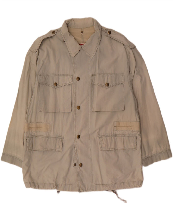 Giacca militare vintage da uomo UK 38 Cotone beige medio
