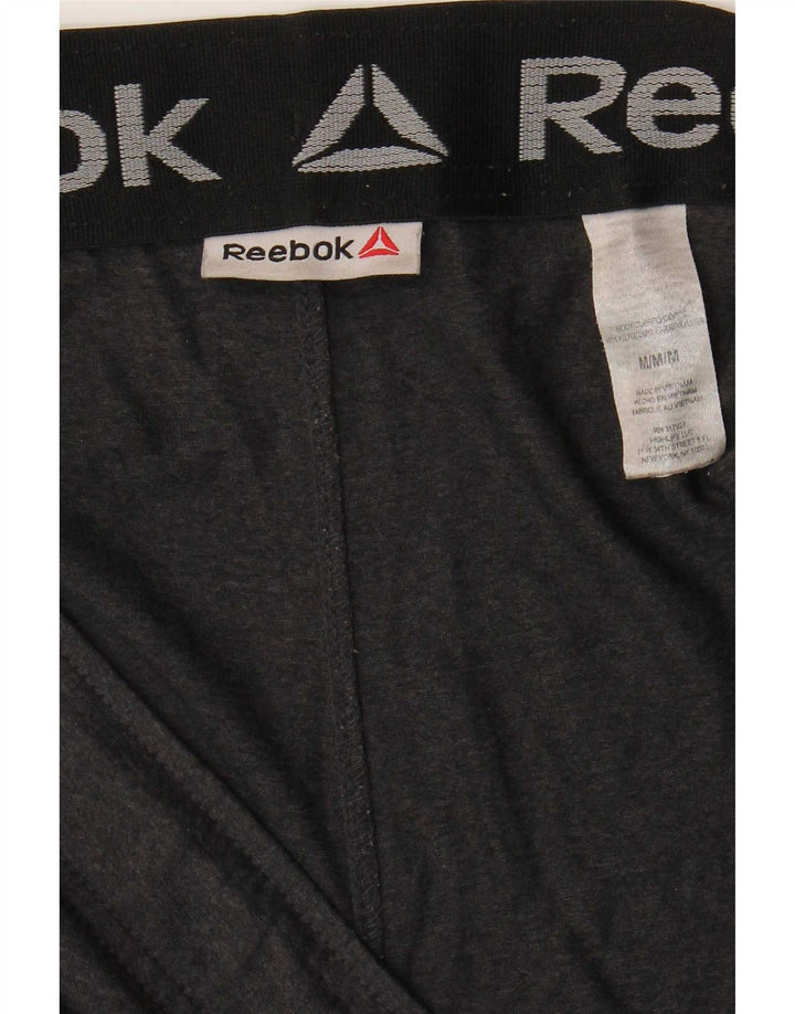 Pantaloncini sportivi Reebok da uomo in poliestere grigio medio