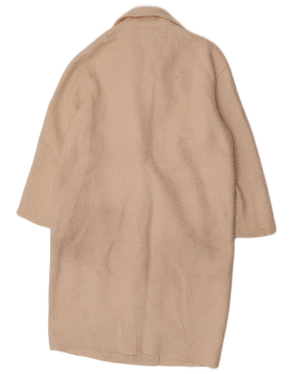 Soprabito oversize in pile da donna Zara UK 14 Poliestere beige medio