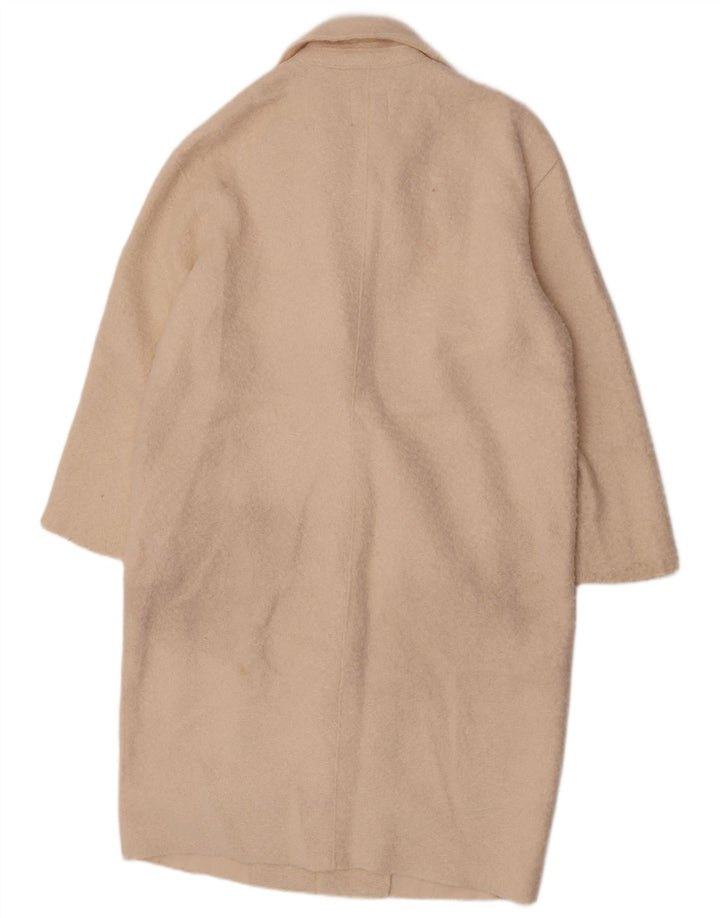 Soprabito oversize in pile da donna Zara UK 14 Poliestere beige medio