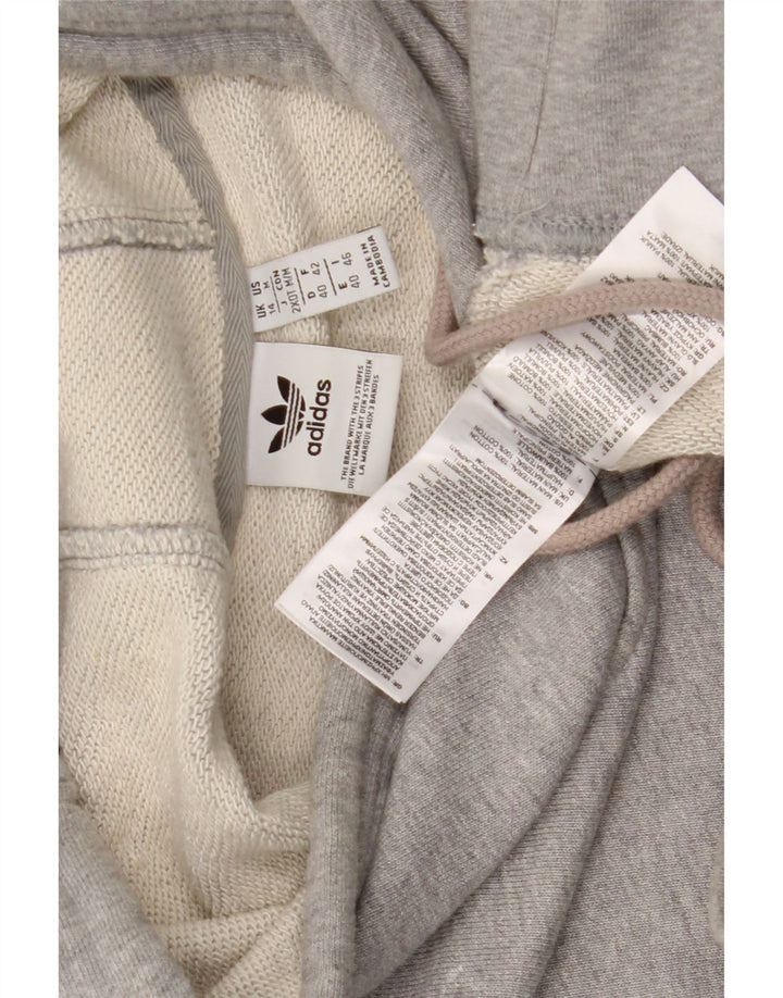 Felpa con cappuccio oversize da donna Adidas UK 14 cotone grigio medio