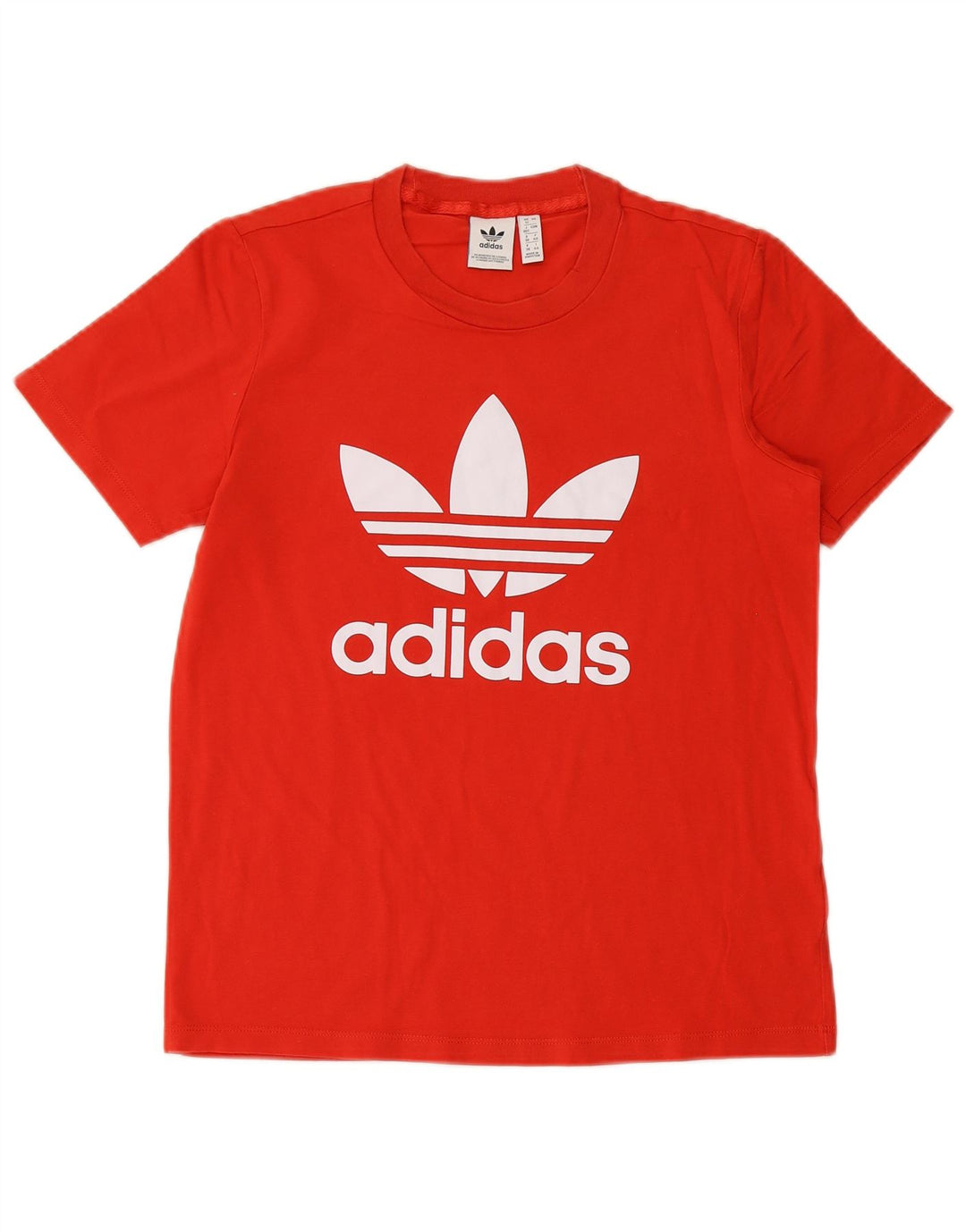T-shirt grafica da donna ADIDAS Top UK 12 rosso medio in cotone
