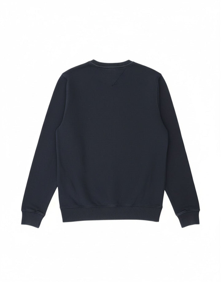 TOMMY HILFIGER Mens Graphic Sweatshirt Jumper Small Navy Blue Cotton