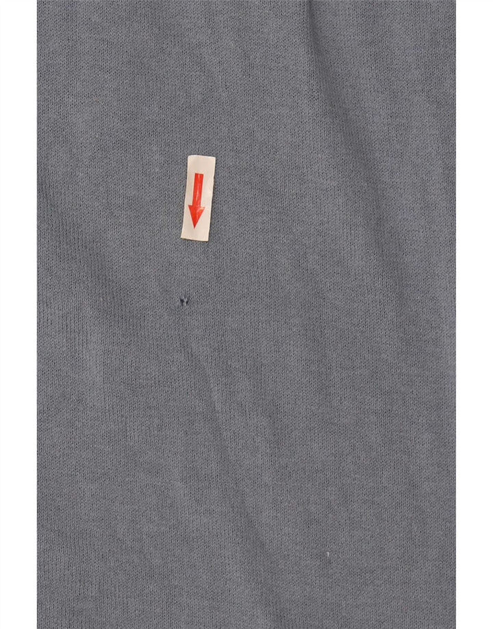 Maglione cardigan a maniche corte da uomo Zara grande in cotone grigio