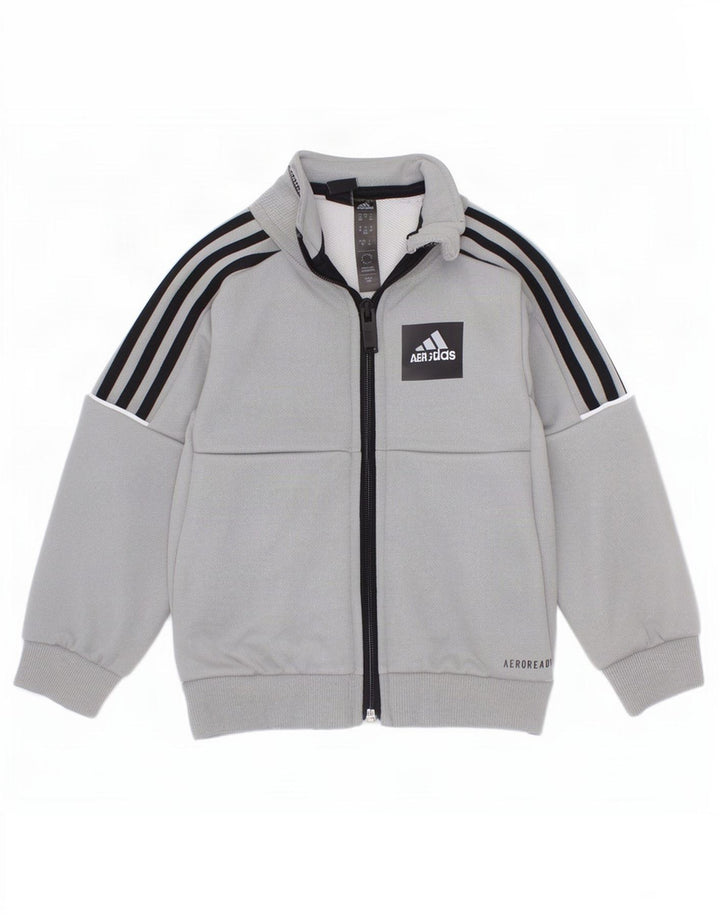 Giacca da tuta Adidas Aeroready da bambino, 18-24 mesi, in poliestere grigio