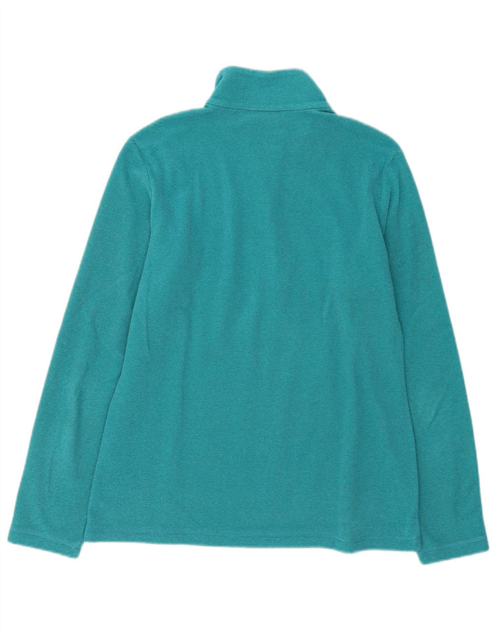 Maglione in pile da donna con collo e zip Jack Wolfskin UK 14 medio turchese