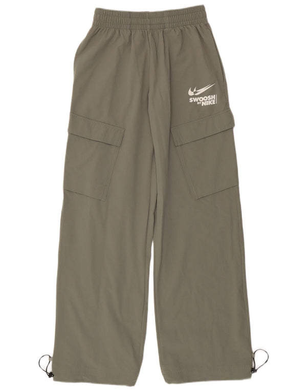 Pantaloni da tuta Nike Swoosh Cargo da donna UK 4 XS nylon kaki