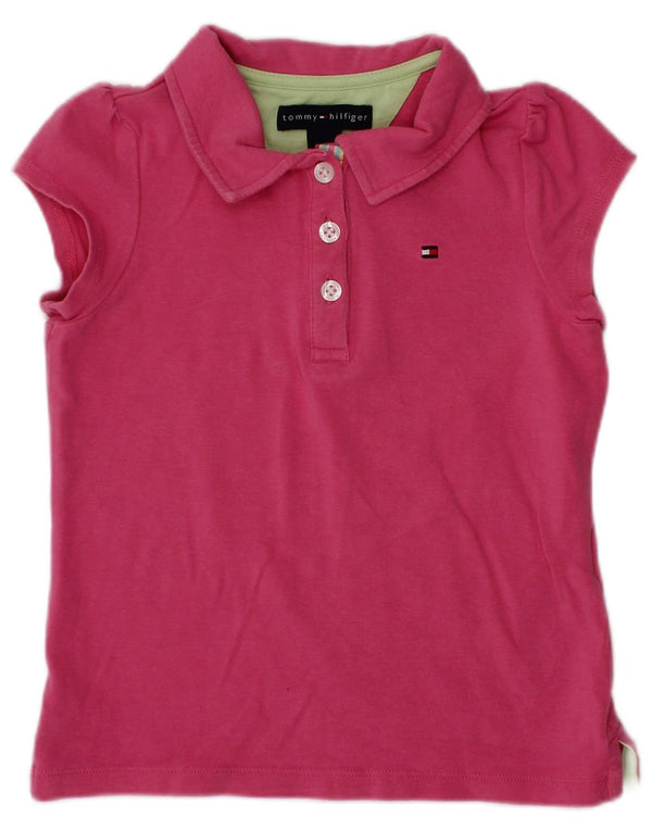 TOMMY HILFIGER Polo Bambina 18-24 Mesi Cotone Rosa