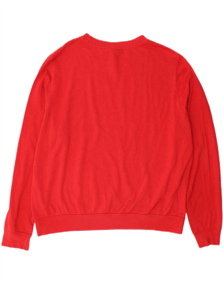 Felpa oversize con grafica Nike da donna, maglione UK 18 XL, cotone rosso