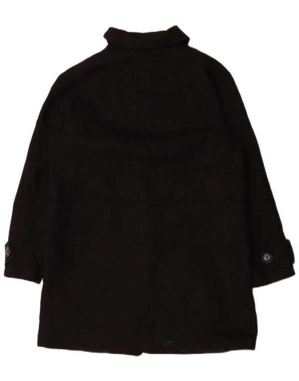 Marks & Spencer Womens Overcoat UK 14 Large Black Polyester