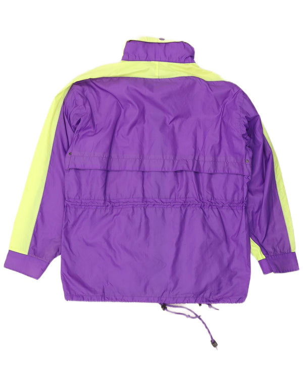 Reusch Mens Graphic Loose Fit Rain Jacket UK 36 Small Purple Colourblock
