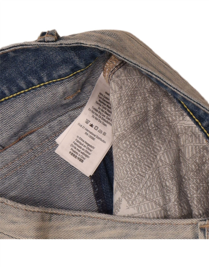 Pantaloncini di jeans da donna Dkny US 6 medi W32 cotone blu