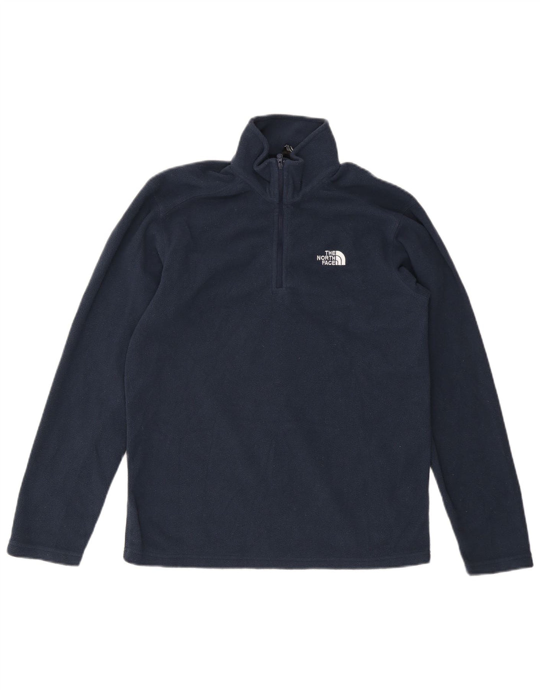 THE NORTH FACE Maglione in pile da uomo con zip e collo piccolo in poliestere blu navy