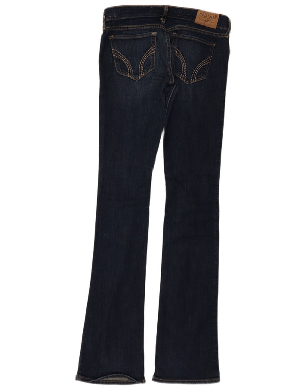 Jeans svasati Hollister da donna US 4 XS W24 L33 cotone blu navy
