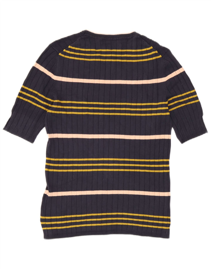 Maglione maglione con scollo a barca da donna Marks & Spencer UK 10 piccolo blu navy