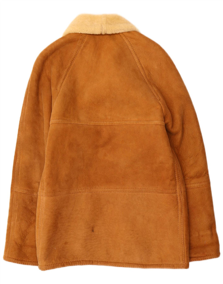 Giacca in shearling vintage da uomo UK 36 Piccolo shearling beige
