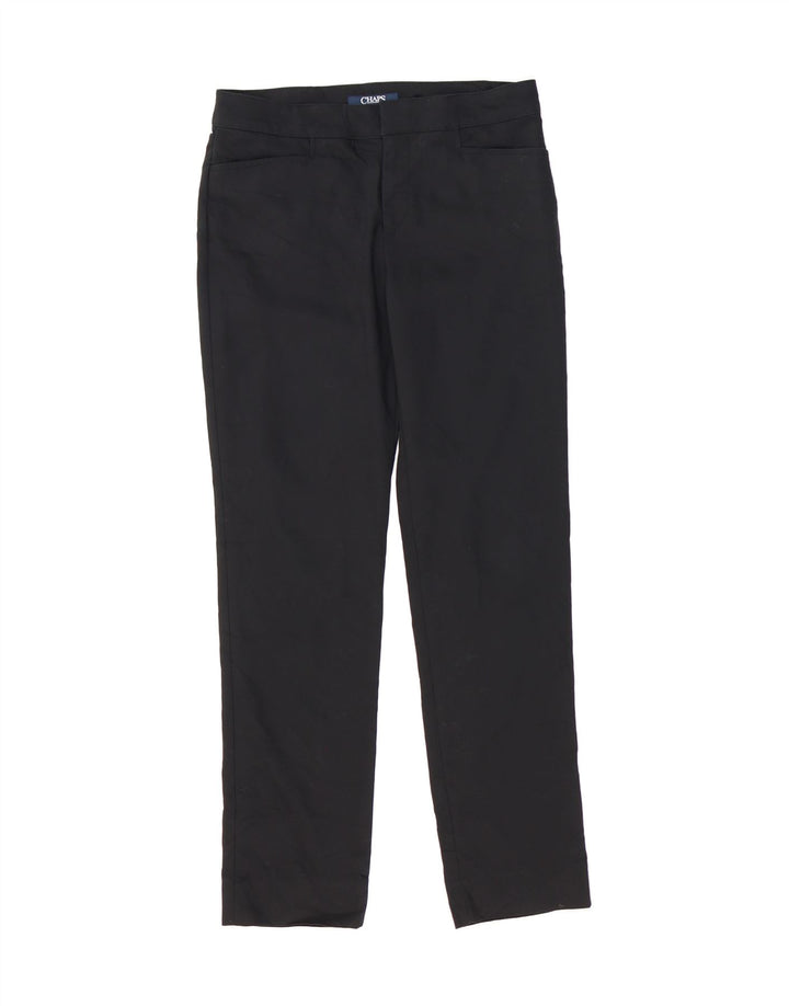 CHAPS Womens Straight Casual Trousers US 8 Medium W32 L31 Black Cotton Vintage Chaps and Second-Hand Chaps from Messina Hembry 
