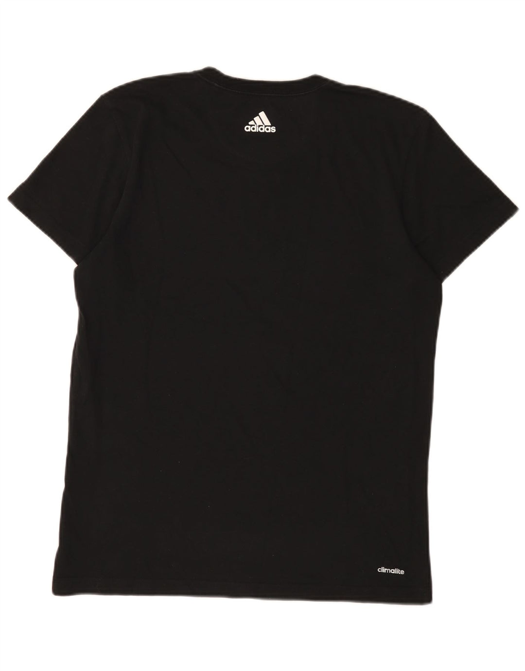 T-shirt grafica Adidas Climalite da uomo in cotone medio nero