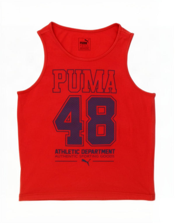 Canotta grafica Puma da ragazzo 11-12 anni Rossa