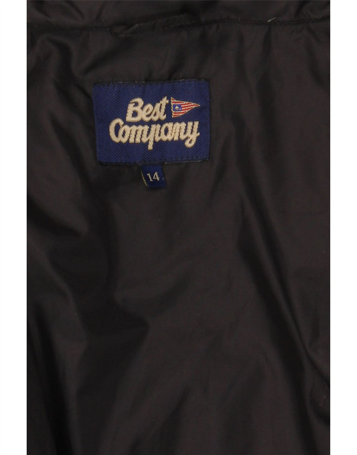 BEST COMPANY Gilet imbottito oversize da donna UK 14 grande nero