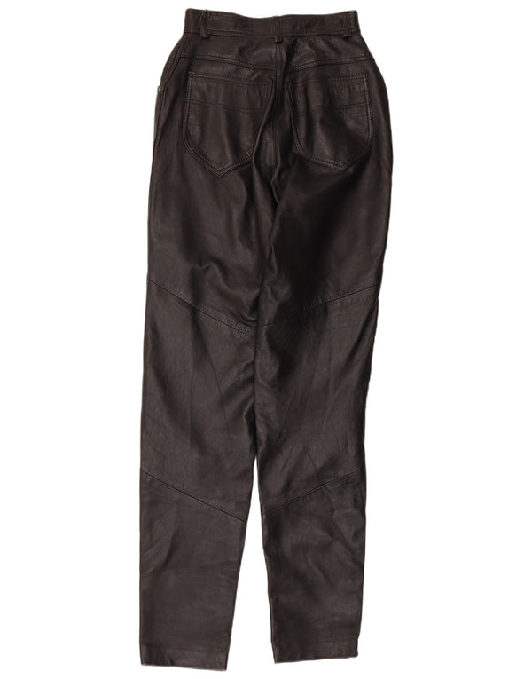 Pantaloni in pelle slim da donna Wilsons UK 4 XS W24 L33 Pelle nera
