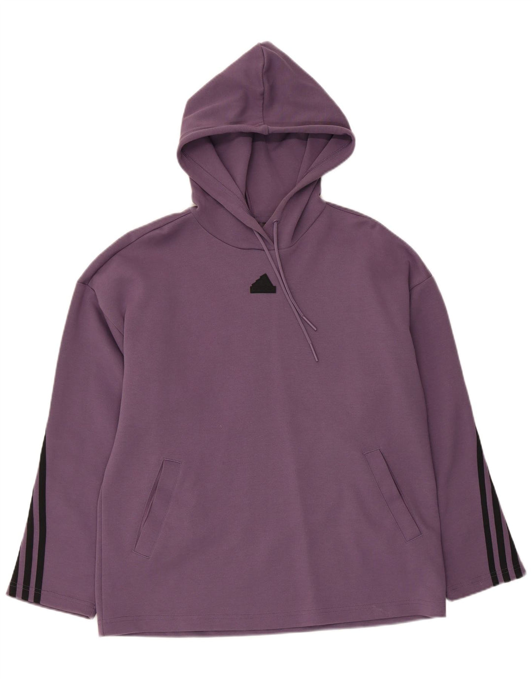 Maglione oversize con cappuccio da donna ADIDAS UK 8/10 piccolo cotone viola