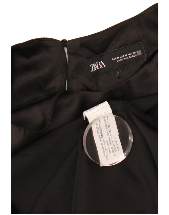 Vestito lungo da donna Zara UK 12 poliestere nero medio