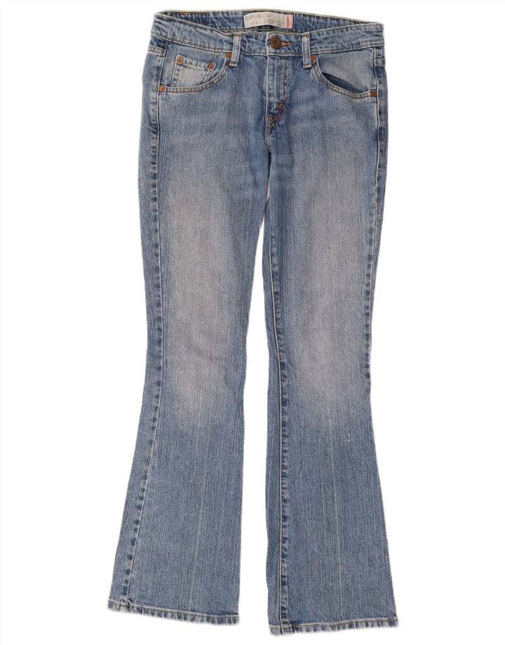 Levi's Donna 518 Jeans Bootcut Super Low W28 L32 Cotone Blu
