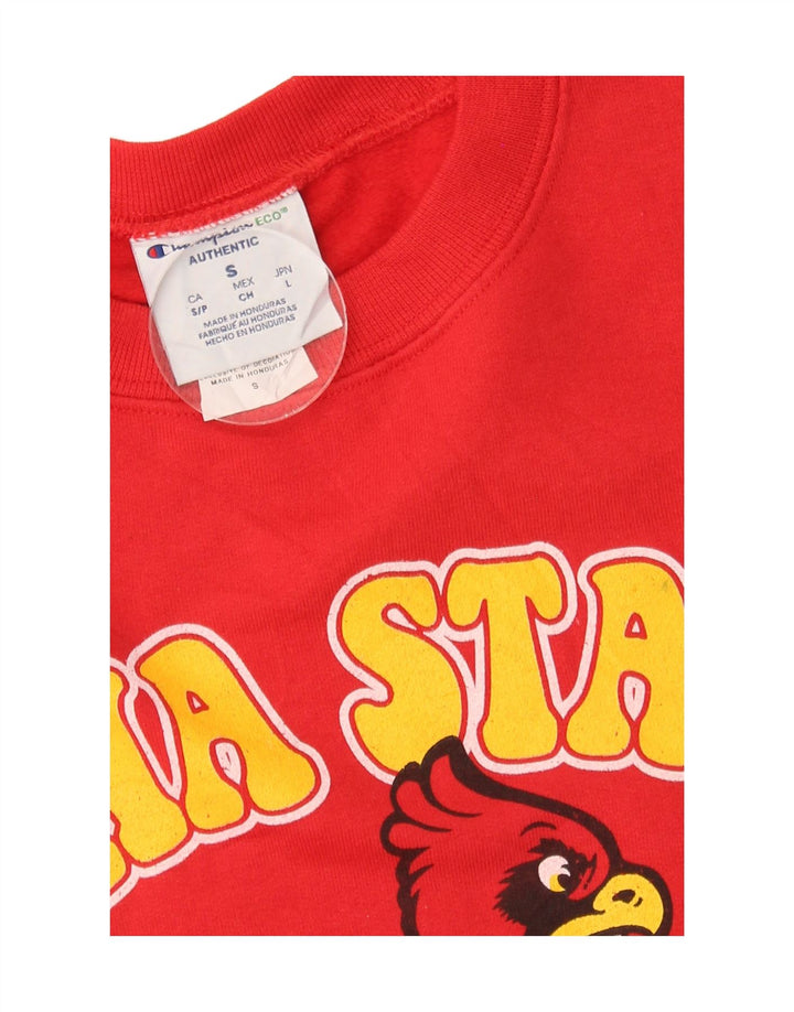 CHAMPION Mens Iowa State Cyclones Graphic Sweatshirt Jumper Small Red