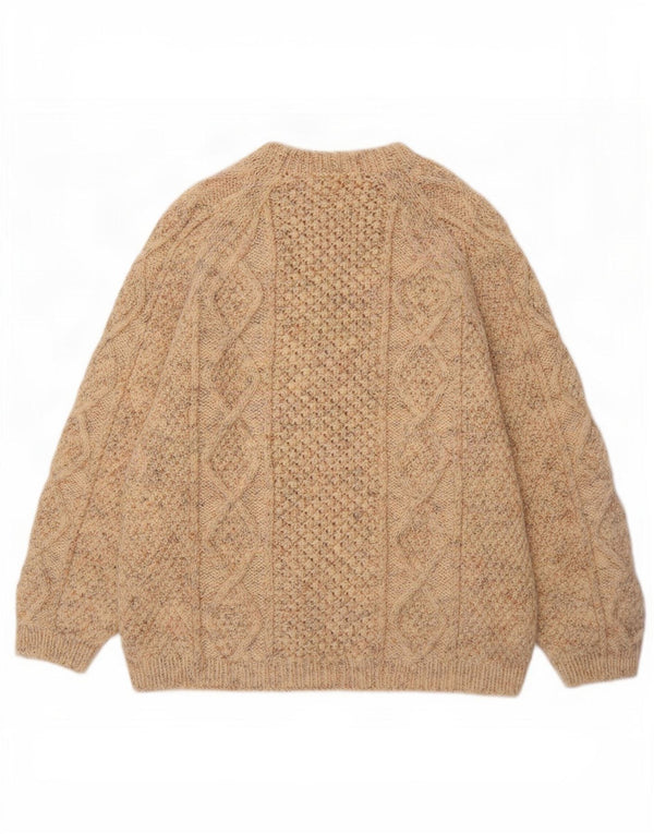 Maglione maglione girocollo da uomo vintage 2XL Beige
