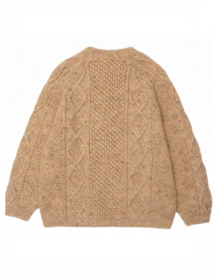 Maglione maglione girocollo da uomo vintage 2XL Beige